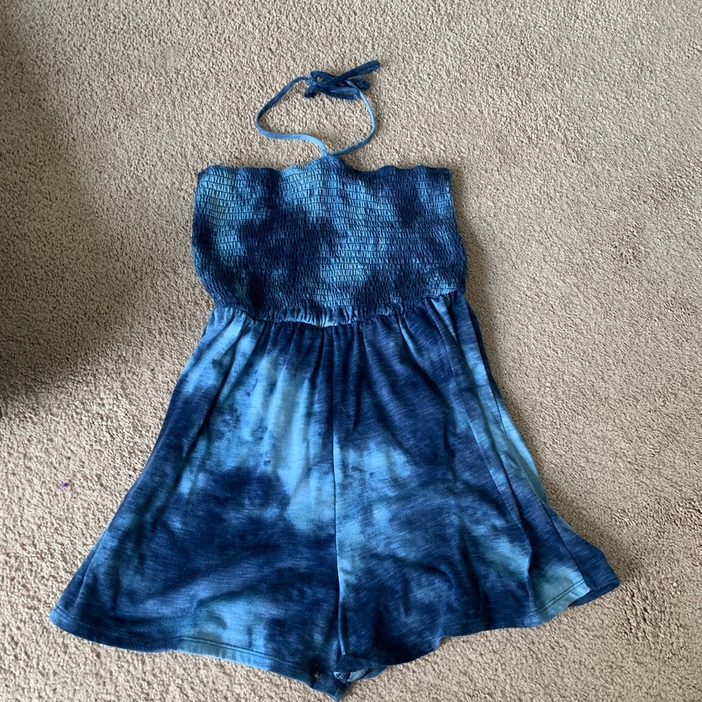 Blue Tie Dye Romper by No Boundaries